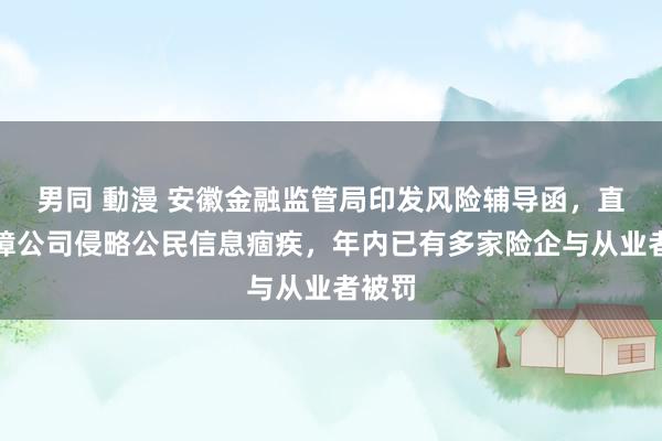 男同 動漫 安徽金融监管局印发风险辅导函，直指保障公司侵略公民信息痼疾，年内已有多家险企与从业者被罚