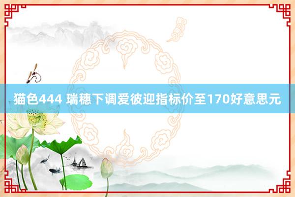 猫色444 瑞穗下调爱彼迎指标价至170好意思元