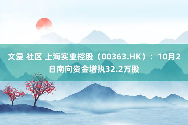 文爱 社区 上海实业控股（00363.HK）：10月2日南向资金增执32.2万股