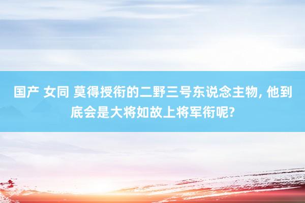 国产 女同 莫得授衔的二野三号东说念主物， 他到底会是大将如故上将军衔呢?