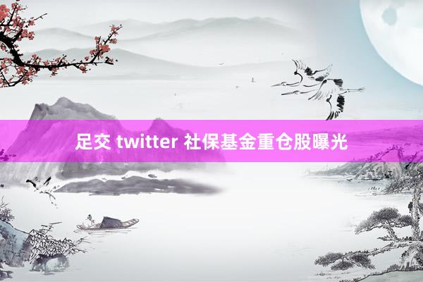 足交 twitter 社保基金重仓股曝光