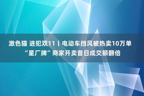 激色猫 进犯双11丨电动车挡风被热卖10万单  “星厂牌”商家开卖首日成交额翻倍