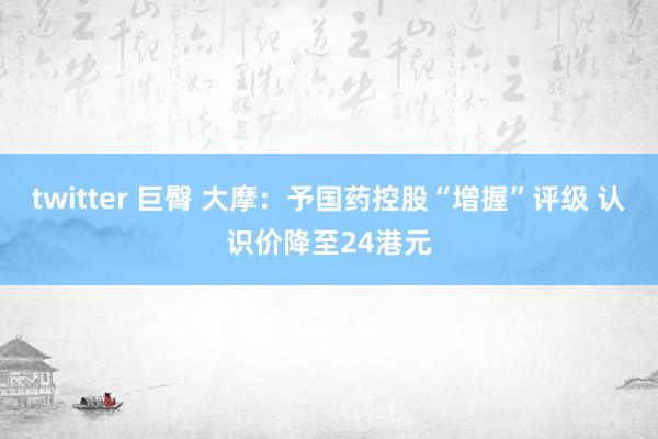 twitter 巨臀 大摩：予国药控股“增握”评级 认识价降至24港元