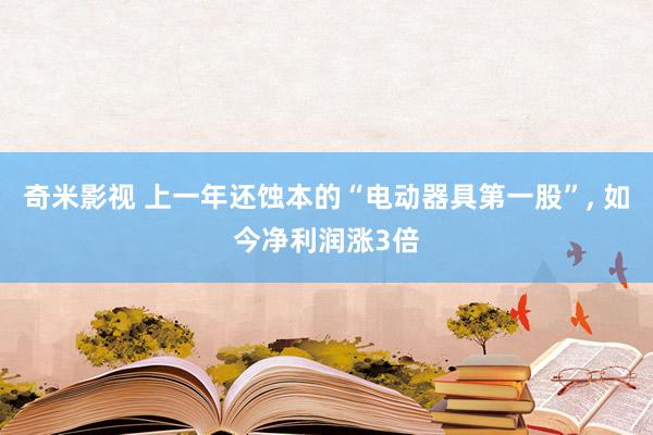 奇米影视 上一年还蚀本的“电动器具第一股”， 如今净利润涨3倍