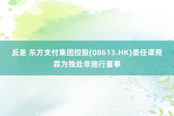 反差 东方支付集团控股(08613.HK)委任谭菀霖为独处非施行董事