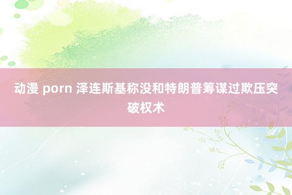 动漫 porn 泽连斯基称没和特朗普筹谋过欺压突破权术