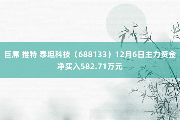 巨屌 推特 泰坦科技（688133）12月6日主力资金净买入582.71万元