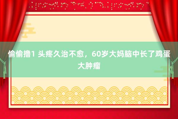 偷偷撸1 头疼久治不愈，60岁大妈脑中长了鸡蛋大肿瘤