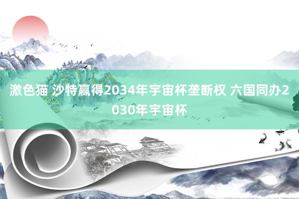 激色猫 沙特赢得2034年宇宙杯垄断权 六国同办2030年宇宙杯