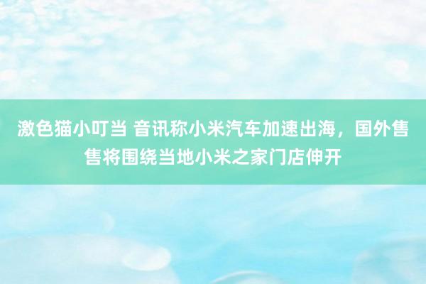 激色猫小叮当 音讯称小米汽车加速出海，国外售售将围绕当地小米之家门店伸开