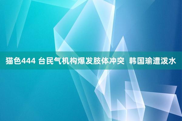 猫色444 台民气机构爆发肢体冲突  韩国瑜遭泼水