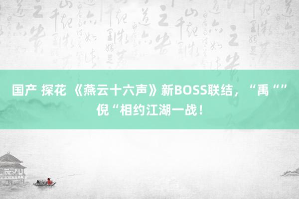 国产 探花 《燕云十六声》新BOSS联结，“禹“”倪“相约江湖一战！