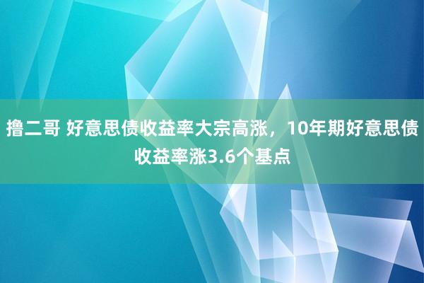 撸二哥 好意思债收益率大宗高涨，10年期好意思债收益率涨3.6个基点