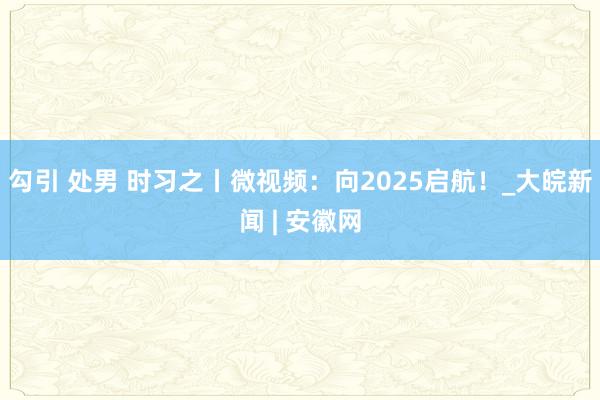 勾引 处男 时习之丨微视频：向2025启航！_大皖新闻 | 安徽网