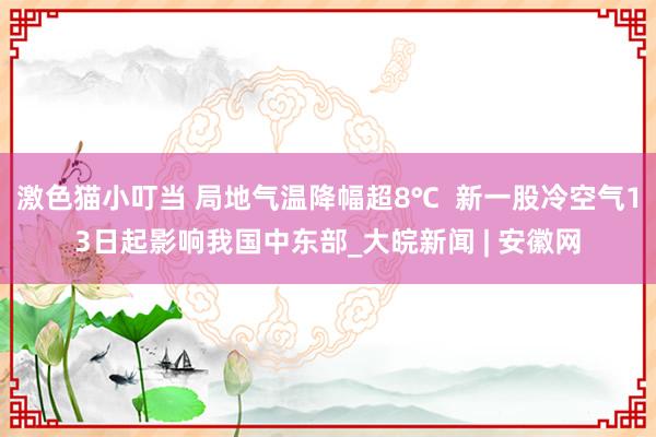 激色猫小叮当 局地气温降幅超8℃  新一股冷空气13日起影响我国中东部_大皖新闻 | 安徽网